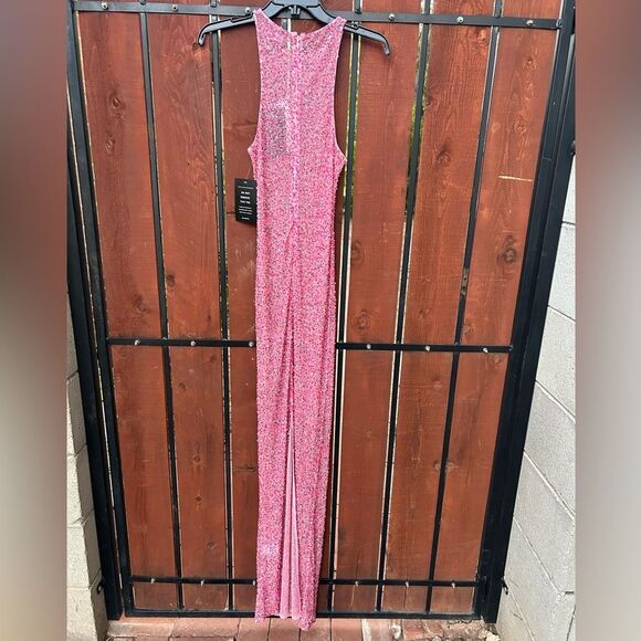Retrofete Sasha Bubblegum Pink Sequin Embellished Maxi Dress Gown XS NWT - Picture 3 of 8